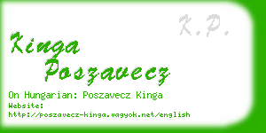 kinga poszavecz business card